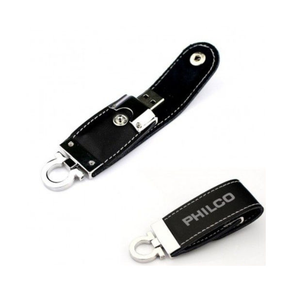 Pen drive 8 gb em couro para brinde personalizado