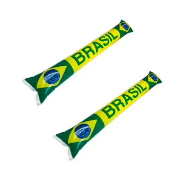 Bate Bate Inflável Torcedor Brasil Copa Do Mundo Kit Com 2
