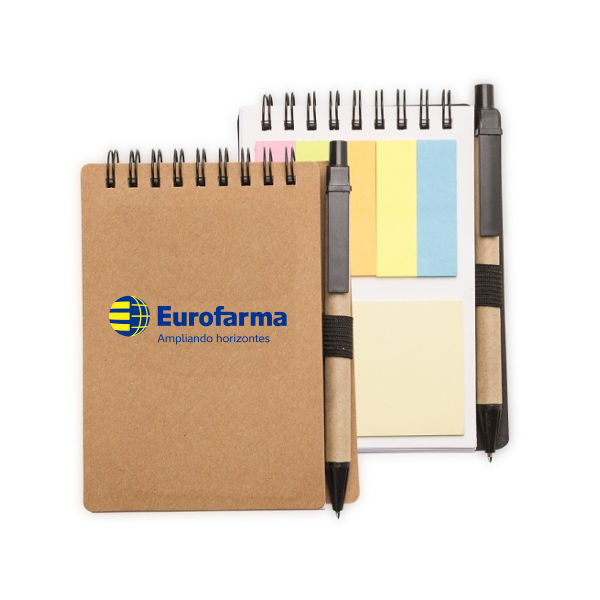 Caderno de anotações personalizado com post it