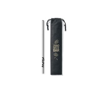 Canudo de metal grosso personalizado