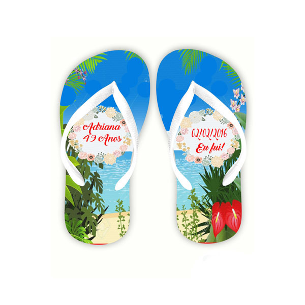 Chinelo para praia personalizado