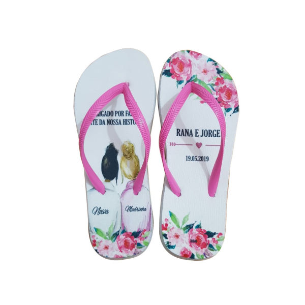 Chinelo personalizado feminino