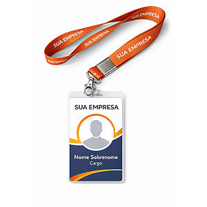 Crachá Personalizado com Cordão