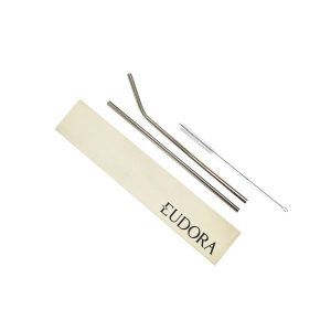 Kit canudo de metal com escovinha personalizado