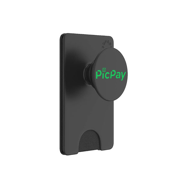 Pop Socket Preto Personalizado